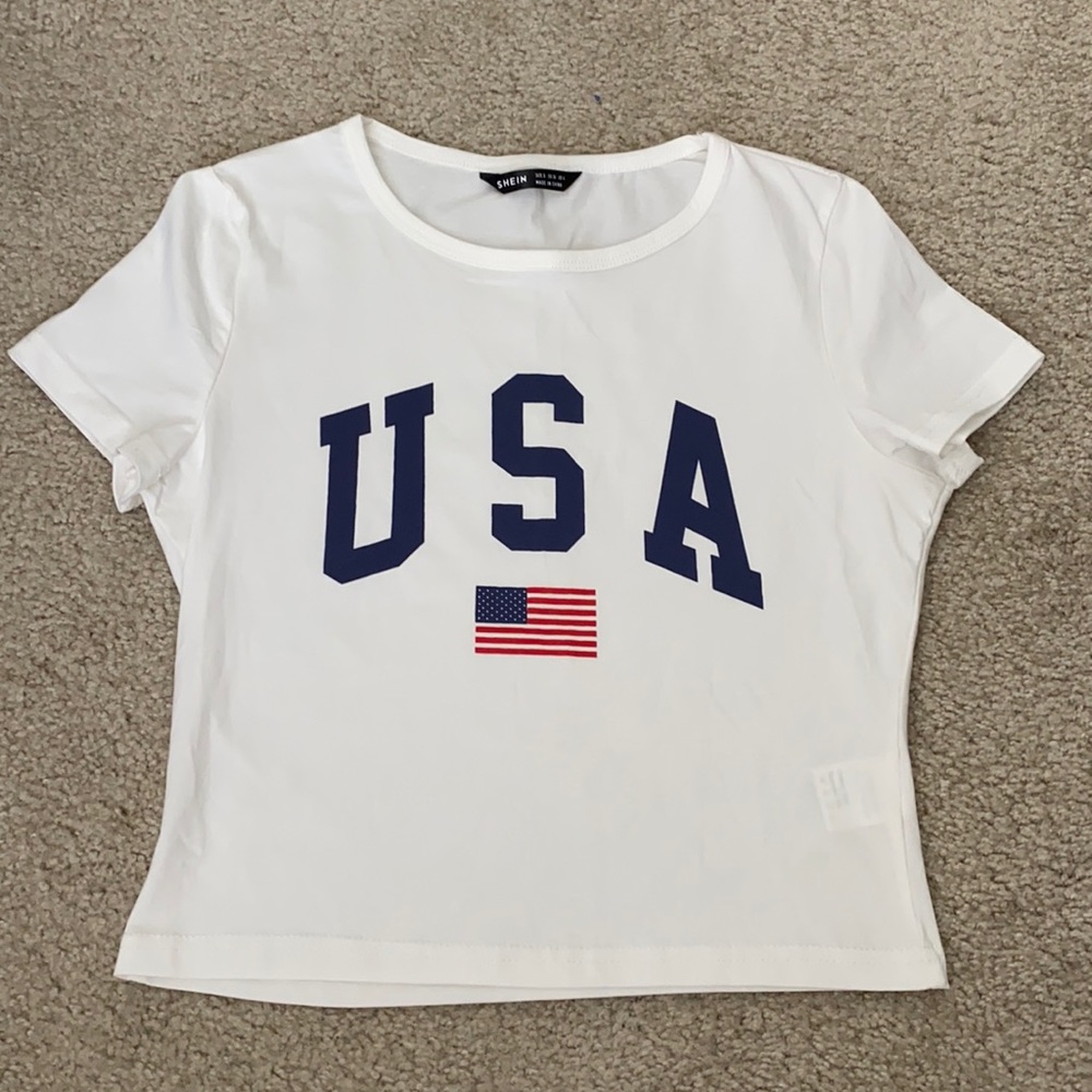 Women’s USA T-shirt crop top